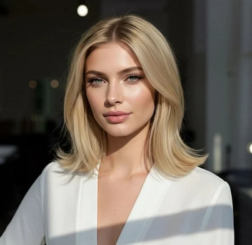 a woman with blonde hair